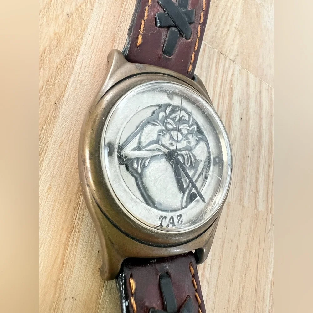 Vintage Warner Bros Taz Looney tunes watch NEW BATTERY